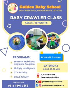 Baby crawler class in Golden baby school