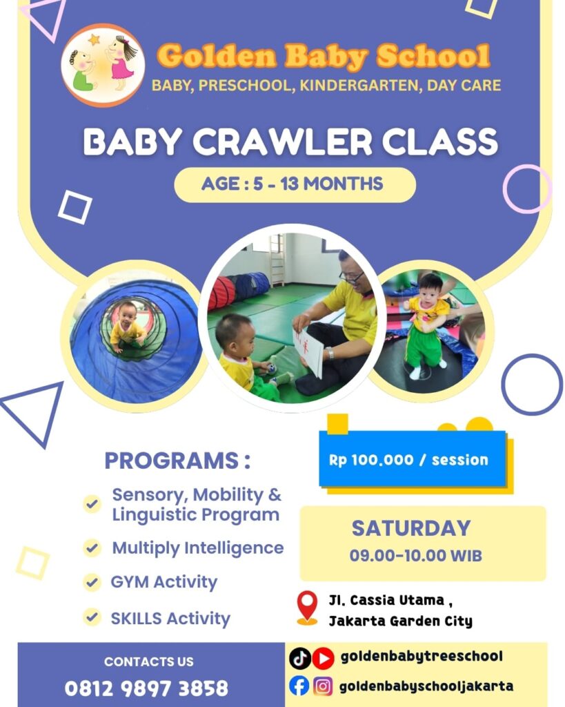 Baby crawler class in Golden baby school